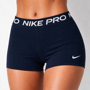 Nike Pro 3 Inch Training Shorts Women XL Black Compression Gym Running Work Out